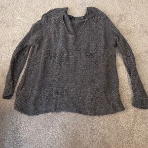 Eileen Fisher gray metallic sweater
